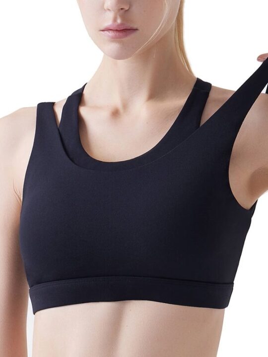 Plus Size High Impact Sports Bra - Fake Two-Piece Look - Spirit Voyage Style
