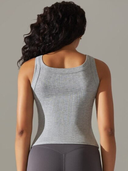 Look and Feel Great in our High-Elastic, Casual Ribbed Knit Tank Tops - Perfect for Everyday Comfort!