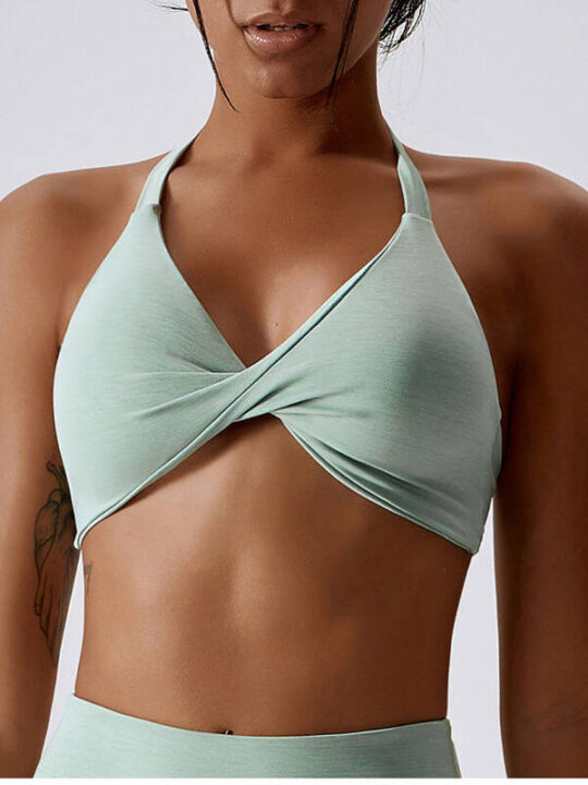 Luxurious Lightweight Padded Backless Exercise Gym Athletic Bra for Maximum Comfort and Support