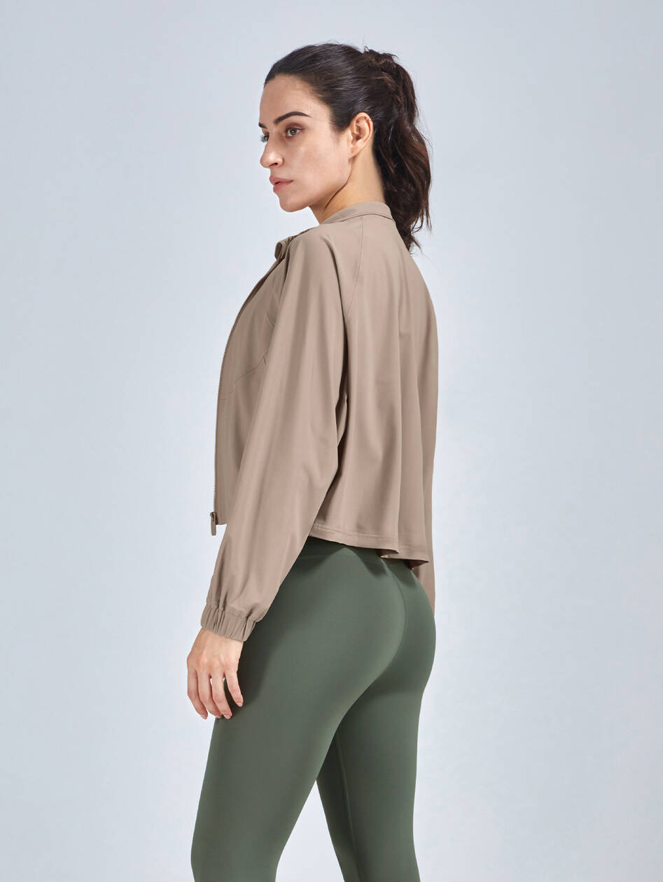 Protect Yourself in Style! Womens UPF 50+ Zip-Up Cropped Sun Protection Jacket - Perfect for Summer!