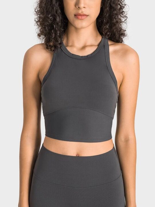 Sultry High-Neck Racerback Sporty Bra - For Maximum Performance and Comfort!