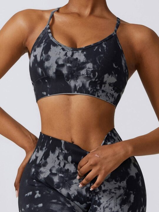 Take a Spin in Our Vibrant Tie-Dye Push-Up Cami Sports Bra - Feel the Comfort and Style!