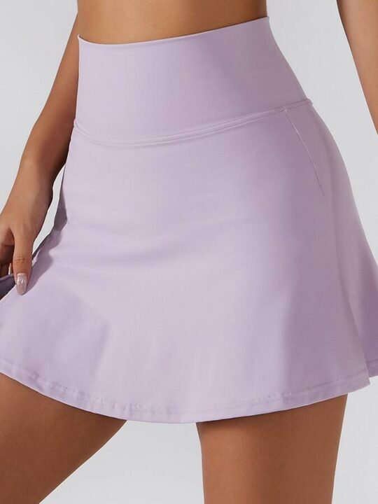 Womens Flattering Slim Tennis Skirt with Convenient Built-in Shorts for Comfort and Mobility
