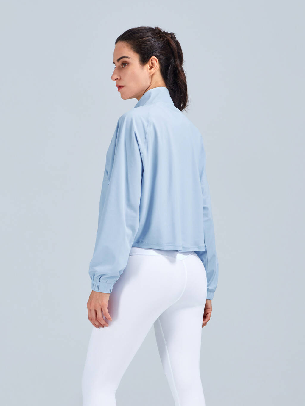 Womens UPF 50+ Zip-Up Sun Protection Jacket - Cropped for Summer Fun