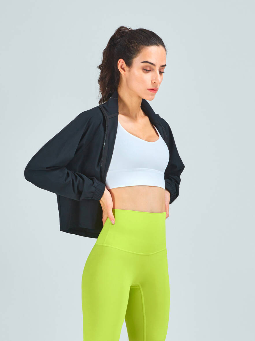 Womens Zip-Up Cropped Jacket: Maximum UPF 50+ Sun Protection for the Perfectly Stylish Sun-Safe Look!