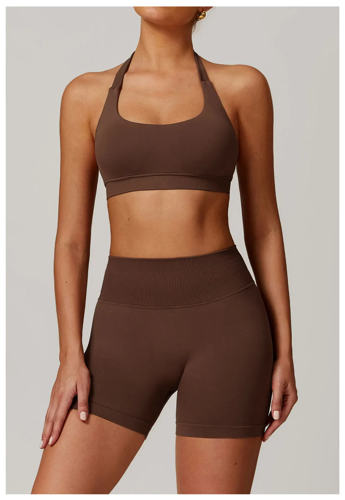 Seamless Yoga Bra Breathable Shock Proof Square Neck Support - Image 9