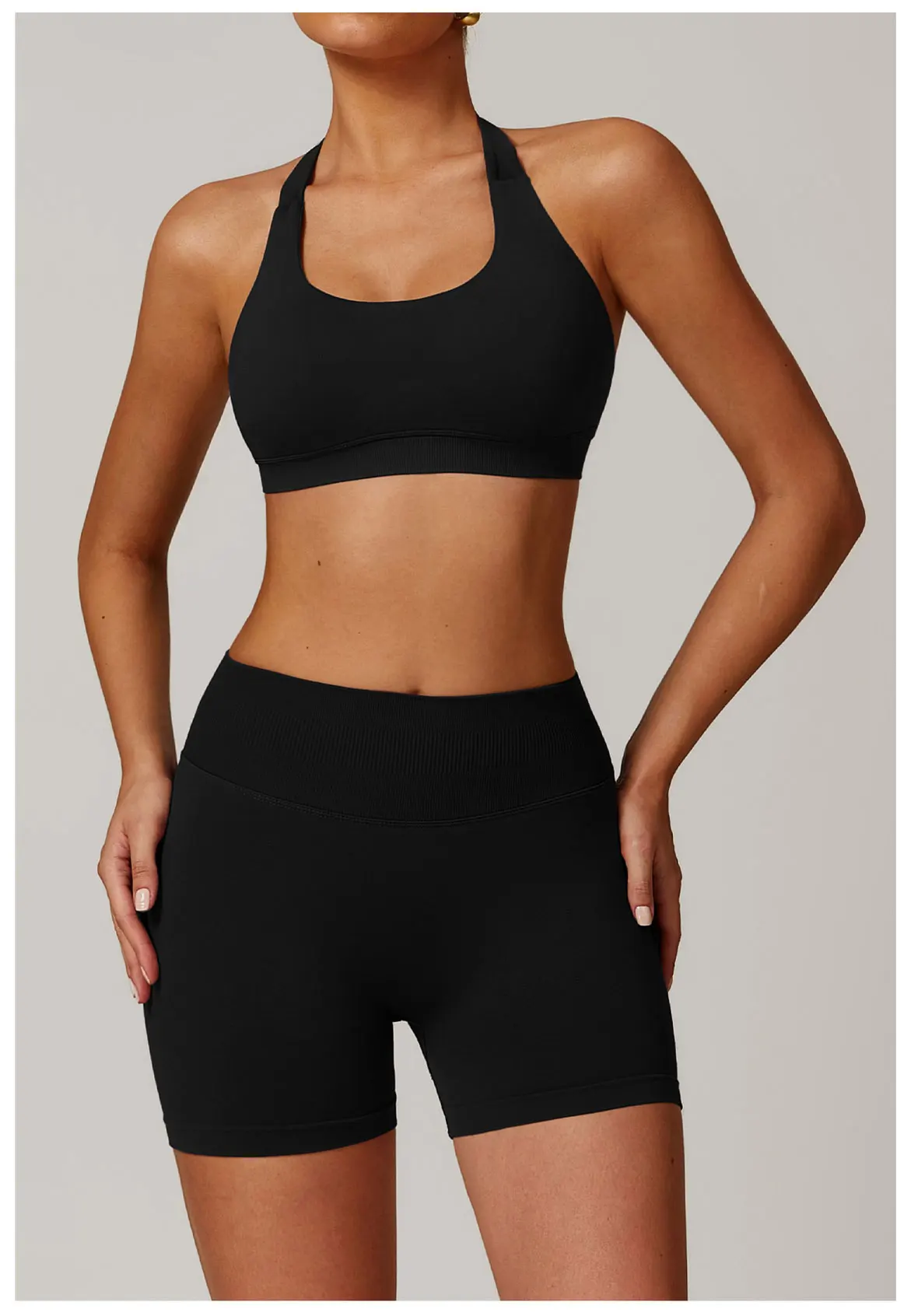 Seamless Yoga Bra Breathable Shock Proof Square Neck Support - Image 13