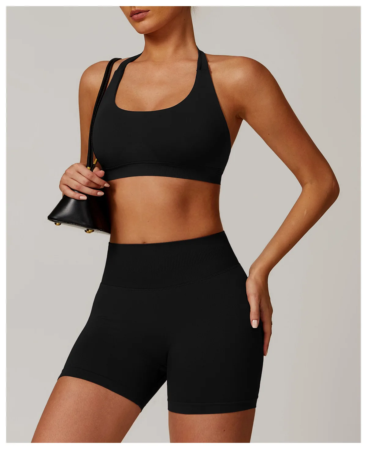 Seamless Yoga Bra Breathable Shock Proof Square Neck Support - Image 15
