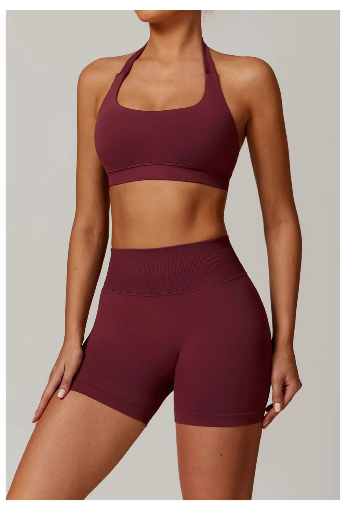 Seamless Yoga Bra Breathable Shock Proof Square Neck Support - Image 17