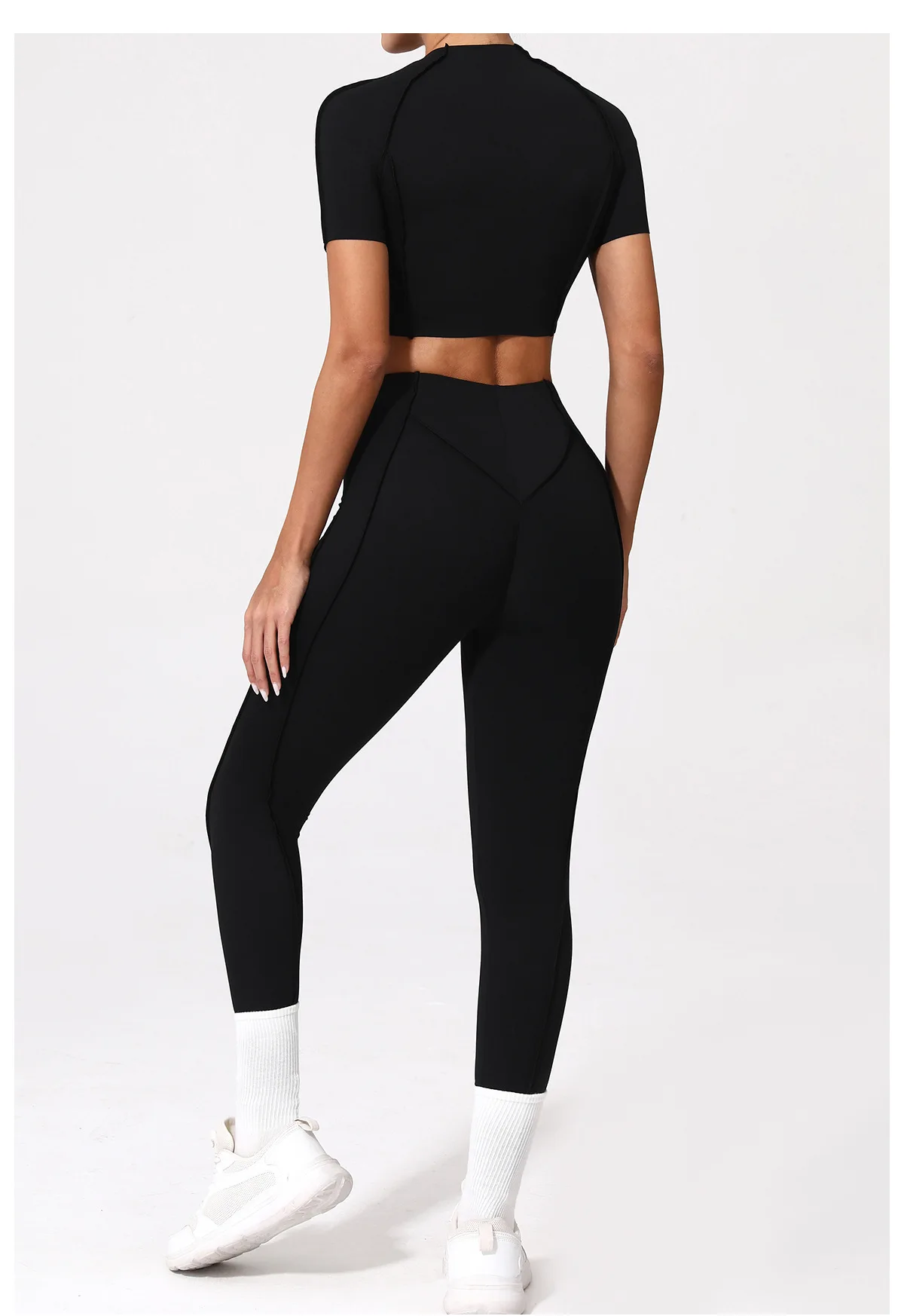 Unleash Your Inner Athlete with Our Ultimate Fitness Suit Yoga Sets for Women - Elevate Your Workout in Style with Short Sleeves, High Waist Leggings, and More in Our Sportswear Collection!
