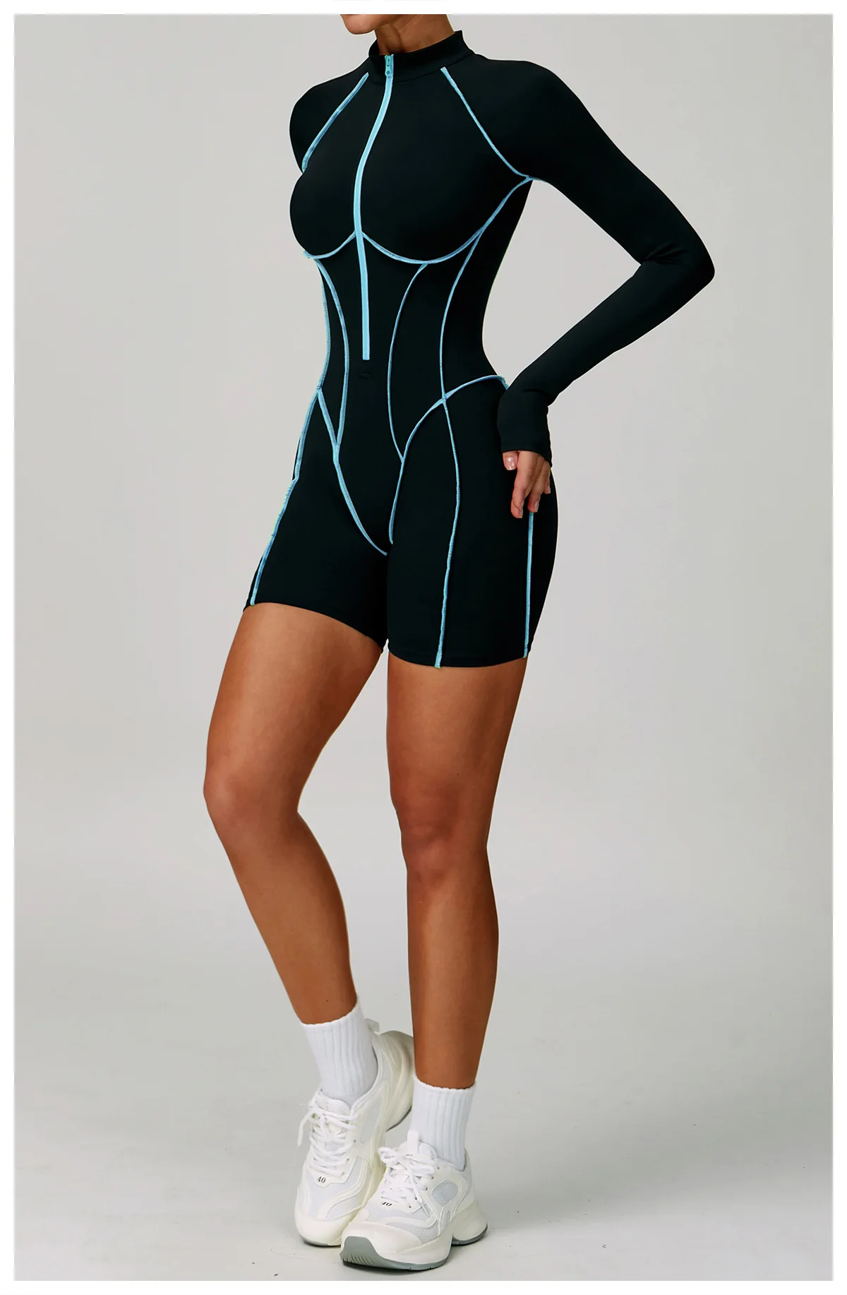 Unleash Your Inner Goddess: The Ultimate Gym Set for Women - Jumpsuit, Yoga Suit, and Sportswear in One! Long Sleeved Sports Fitness Rompers for the Fierce and Fabulous Female. Push Up Your Workout