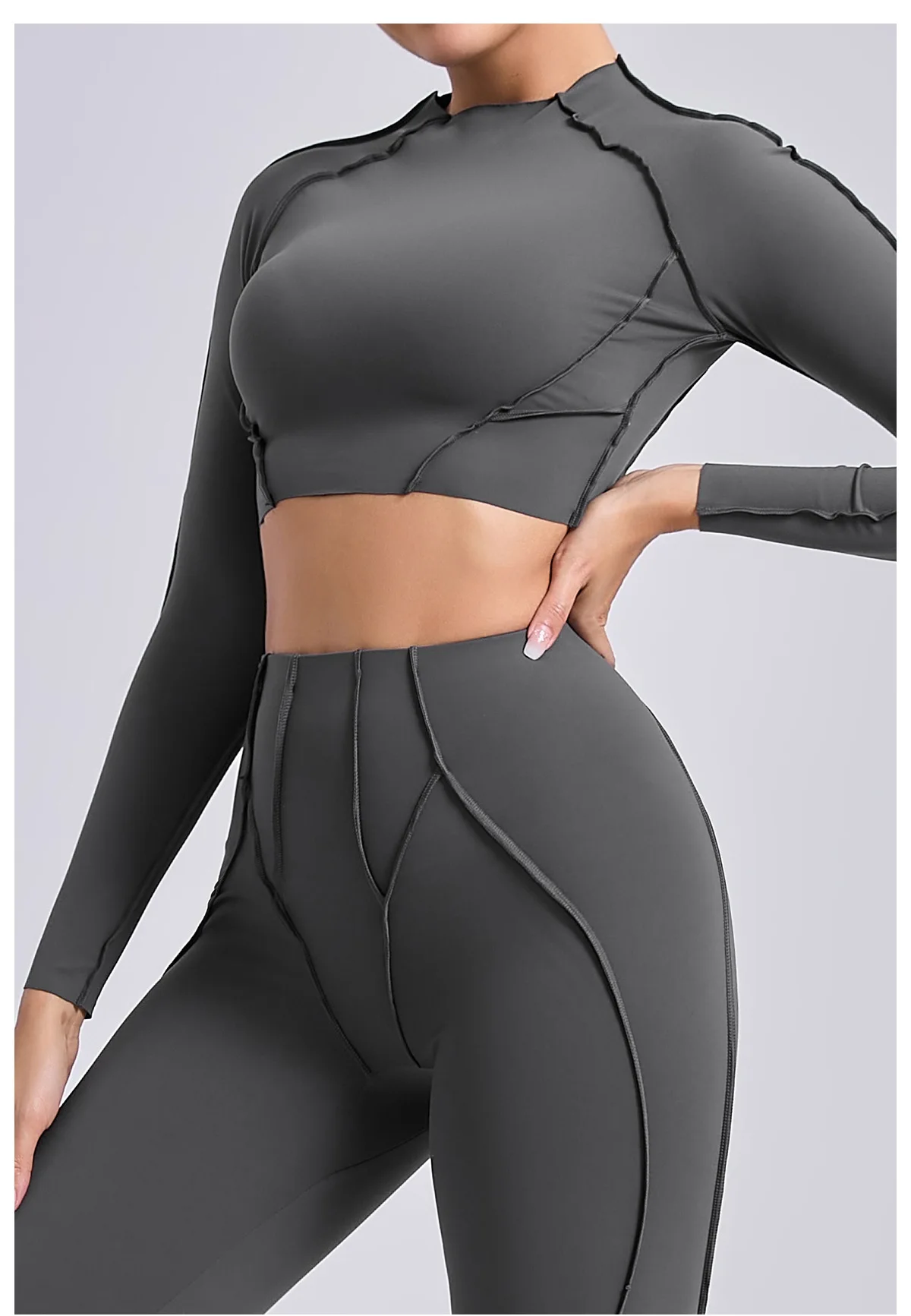 Unleash Your Inner Goddess: Versatile Womens Workout Top for Pilates, Gym, and Beyond - Long Sleeve Active Wear with Elastic Fit for Ultimate Fitness and Seductive Style - Perfect for Yoga, Running, and More!