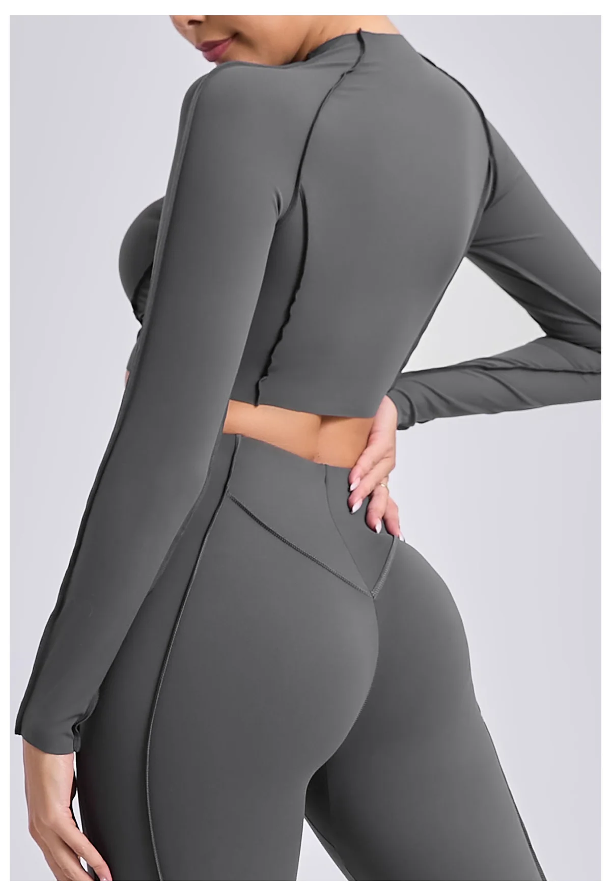 Versatile and Stylish: Womens Long Sleeve Active Wear T-shirt for Gym, Pilates, and Running with Elastic Fitness Design - Perfect for Yoga and Other Sports Activities