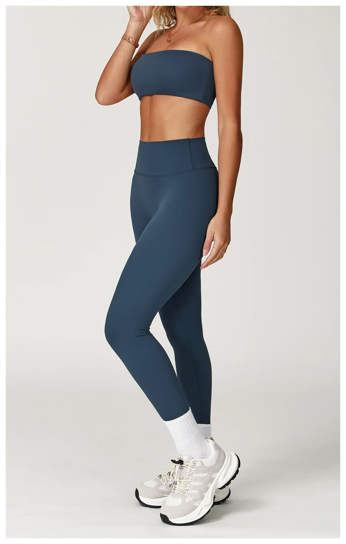 High‑Waist Seamless Yoga Set 2‑Piece Workout Outfit (Sports Bandeau + Sculpt Leggings) - Image 7