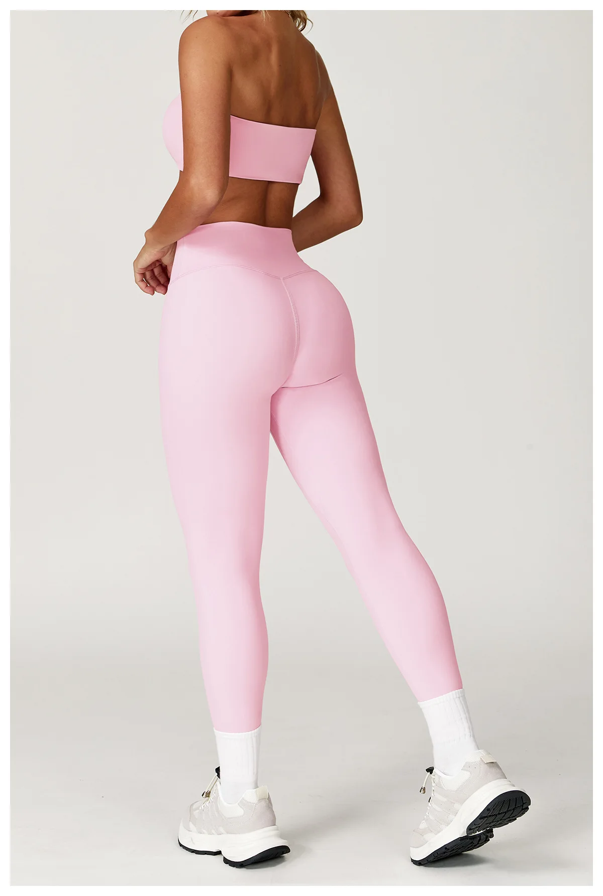 High‑Waist Seamless Yoga Set 2‑Piece Workout Outfit (Sports Bandeau + Sculpt Leggings) - Image 11