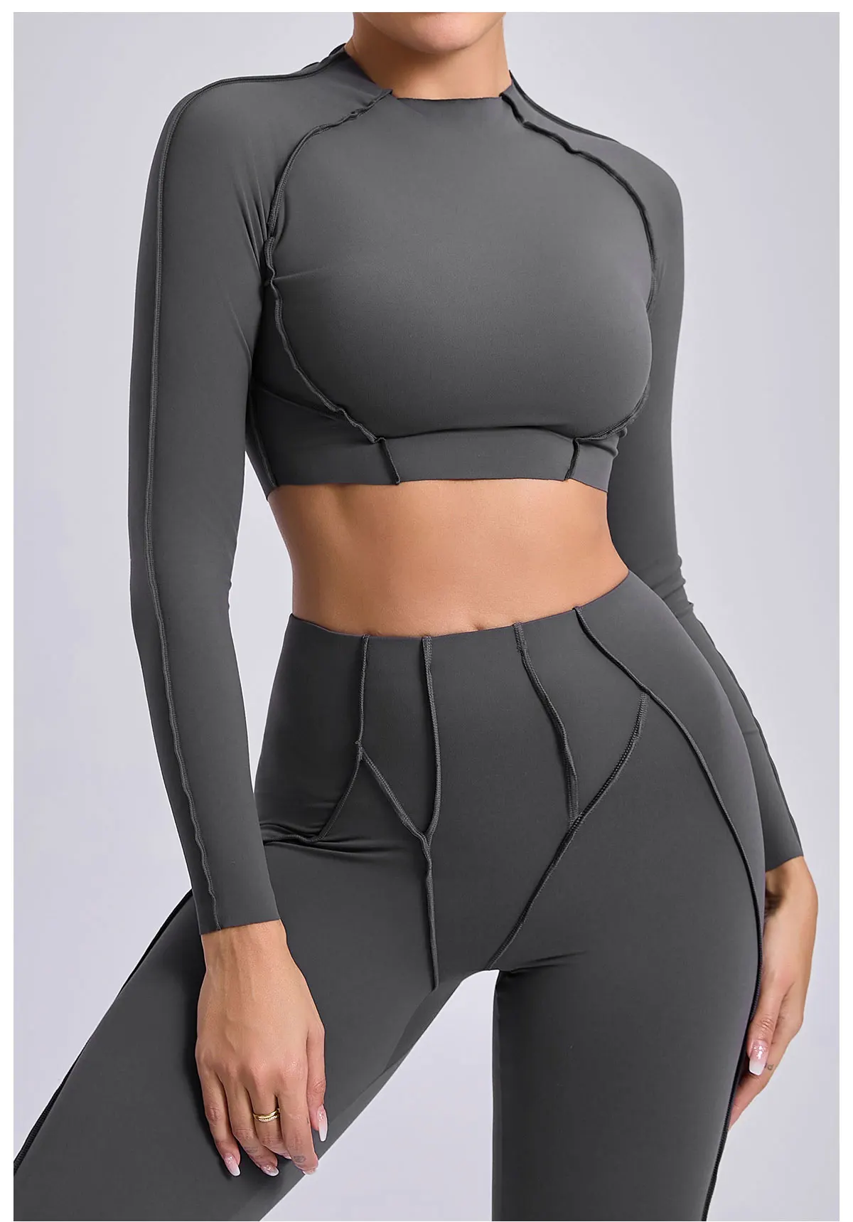 Empower Your Fitness Journey with our Versatile Womens Long Sleeve Workout Top - Perfect for Gym, Pilates, and Yoga Sessions! Stay Stylish and Comfortable with our Elastic Active Wear Sports Shirt - Ideal for Running and all your Active