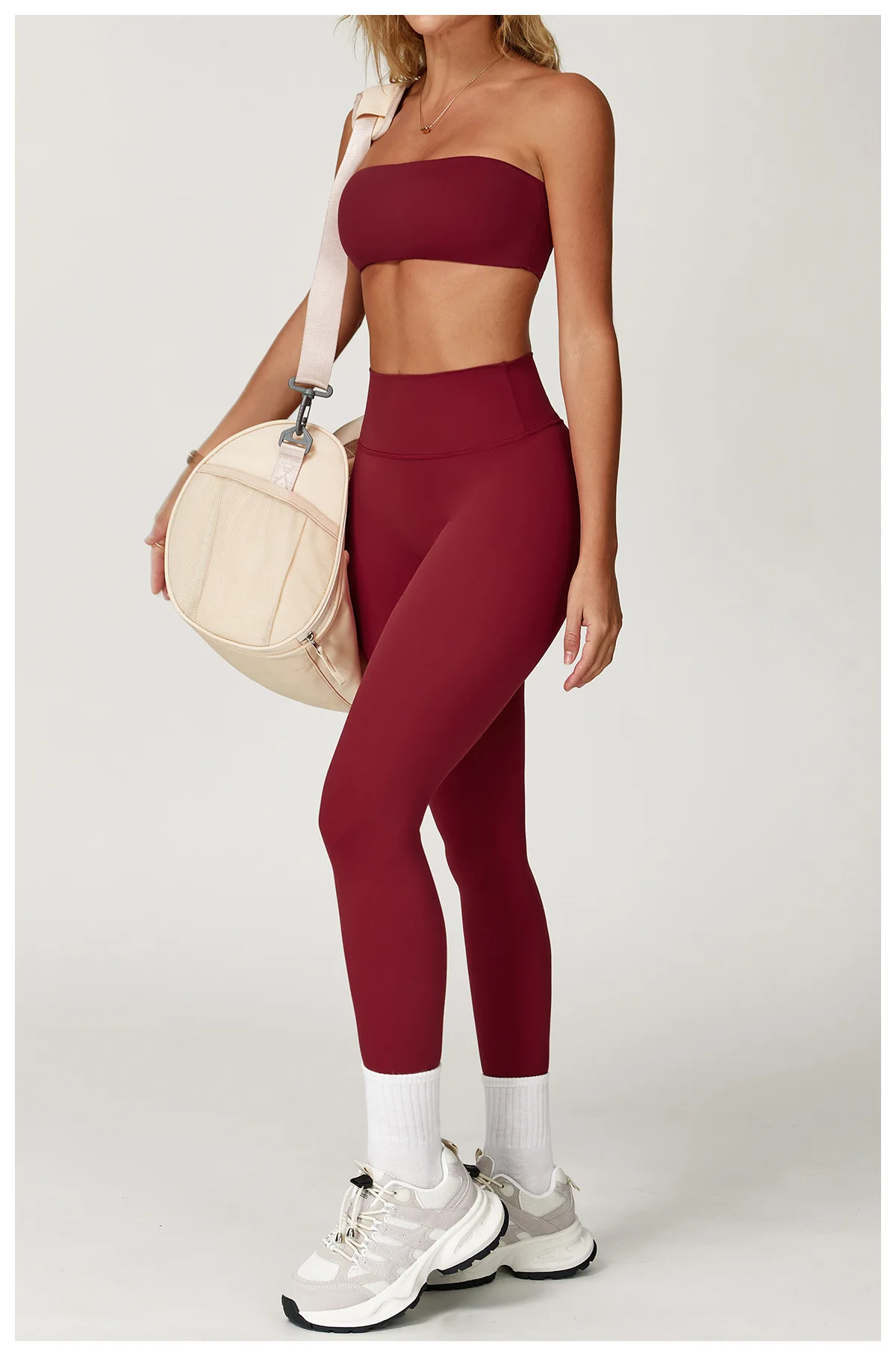 High‑Waist Seamless Yoga Set 2‑Piece Workout Outfit (Sports Bandeau + Sculpt Leggings) - Image 6