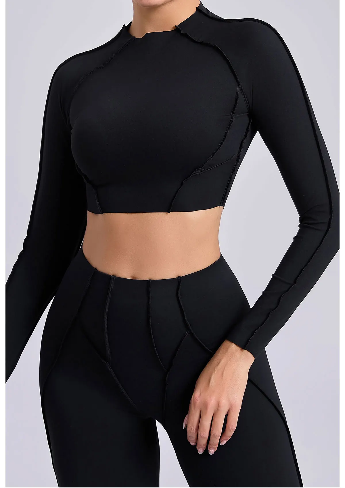 Unleash Your Inner Goddess with our Sensational Long Sleeve Workout Top - Perfect for Pilates, Gym Sessions, and Any Active Pursuit! Elevate Your Fitness Game with our Elastic Fitness Yoga Clothing for Women - A Must-Have Addition