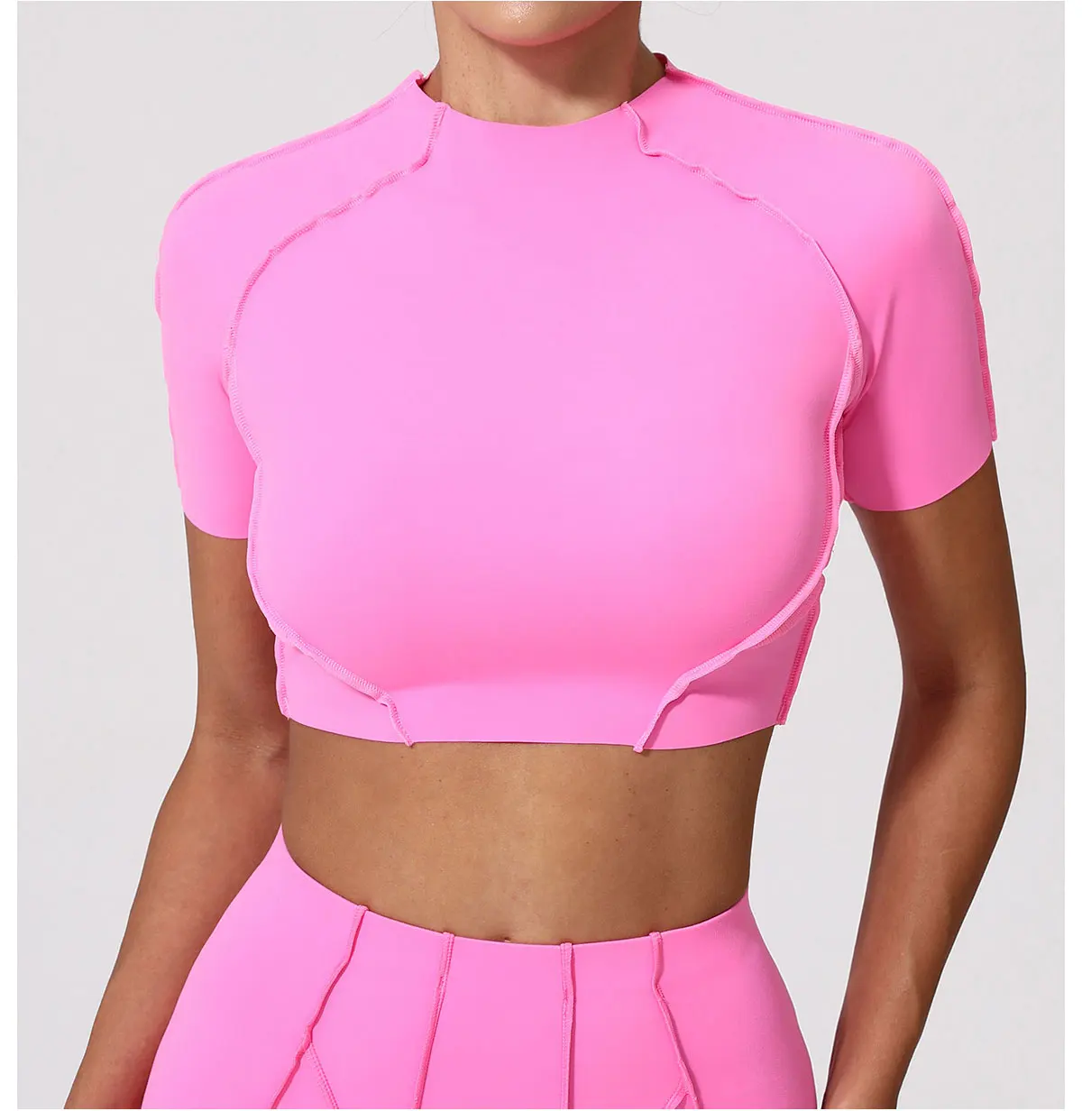 Stylish Ladys Active Top Tee: Breathable Summer Workout T-Shirt for Women - Stretchy Round Neck Short Sleeve Gym Shirt for Running, Yoga, and Fitness