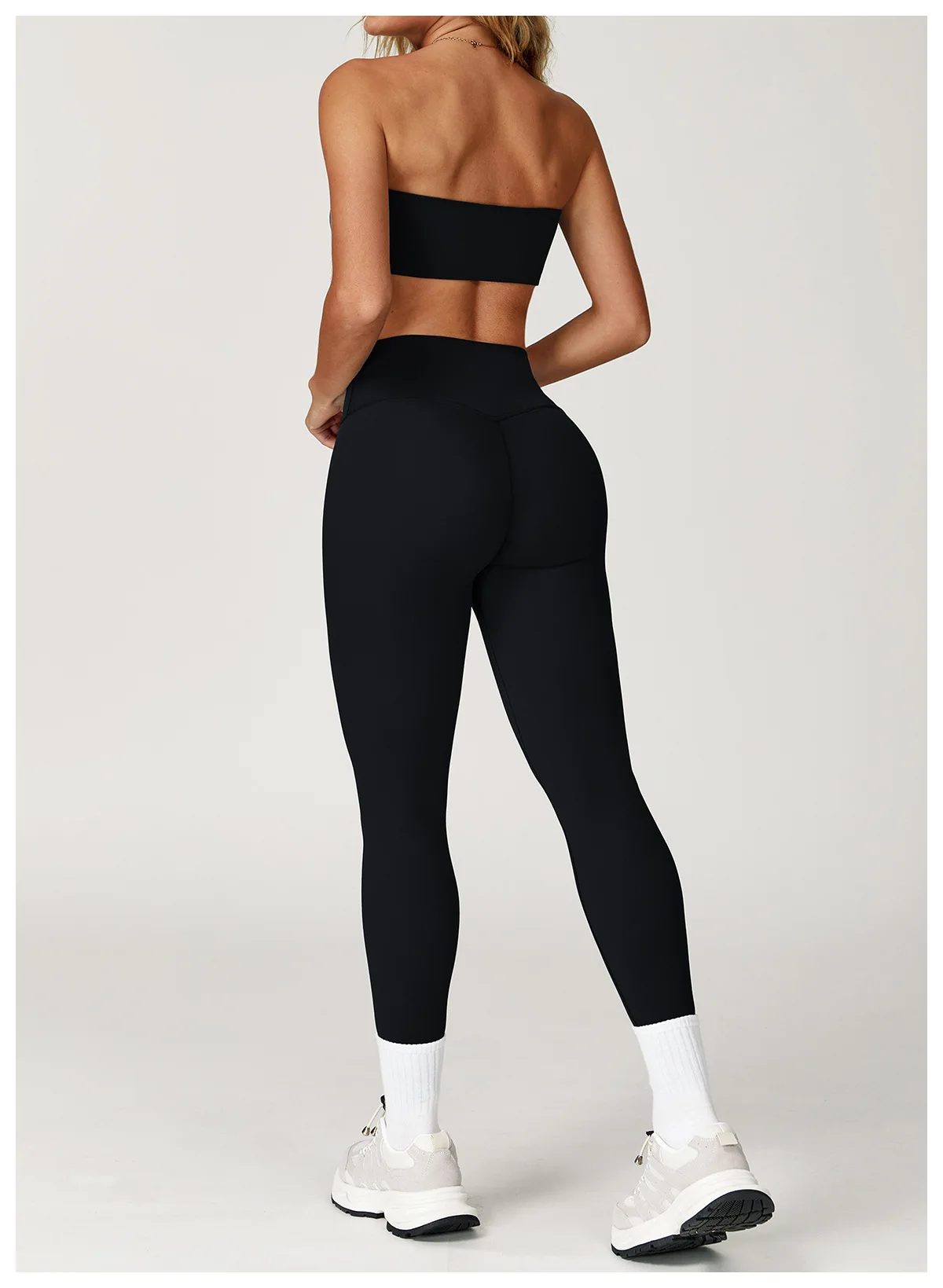 High‑Waist Seamless Yoga Set 2‑Piece Workout Outfit (Sports Bandeau + Sculpt Leggings) - Image 14