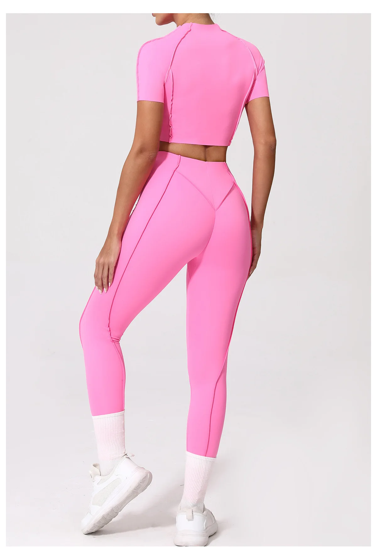 Get Your Sweat On: Seductive Womens Fitness Suit with High Waist Leggings for a Hot Workout in the Gym - Sportswear Set for Yoga, Running, and More!