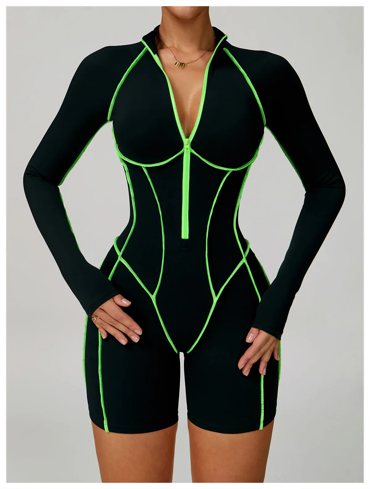 Unleash Your Inner Athlete: The Ultimate Womens Gym Set for Training, Yoga, and Sports - Featuring Long Sleeved Fitness Rompers, Push Up Bodysuits, and Sportswear for a Powerful Workout!