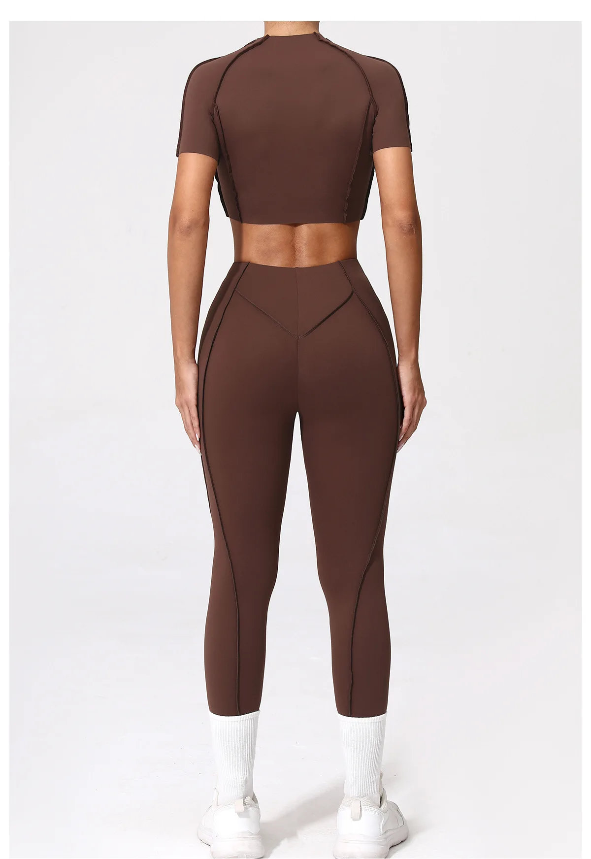 Unleash Your Inner Goddess with our Ultimate Fitness Suit Yoga Sets - The Perfect Blend of Style, Comfort, and Performance for Womens Sportswear. Elevate Your Workout Game with Short Sleeves, High Waist Leggings, and Gym