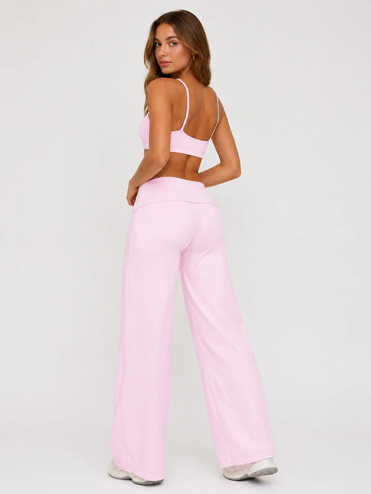 Arc Flow Wide-Leg Yoga Pants — light pink — authoritative variation match
