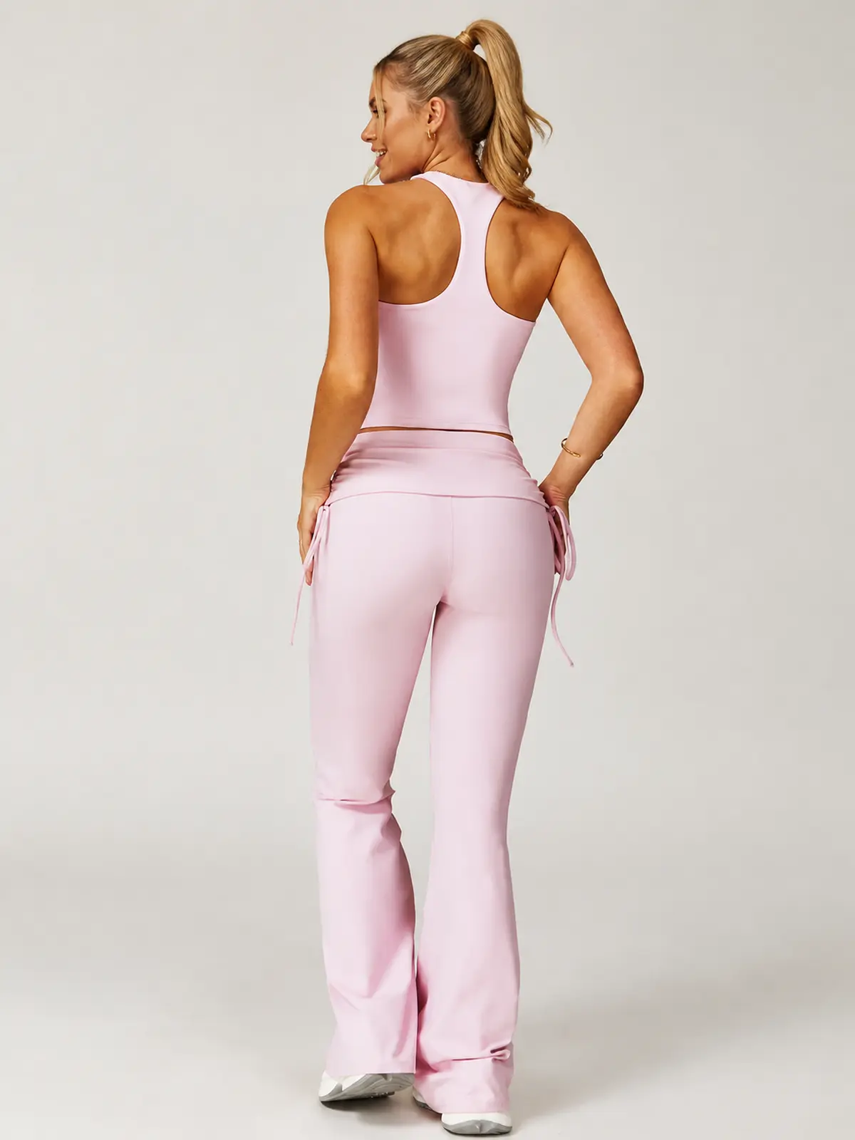 Aster Current Longline Racerback Sports Bra — light lavender pink — general — authoritative variation match