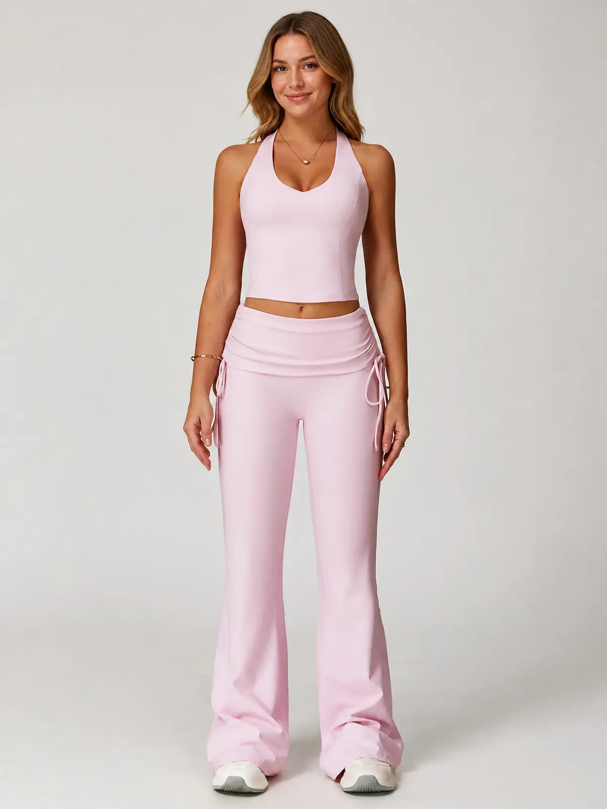 Aster Current Longline Racerback Sports Bra — light lavender pink — general — authoritative variation match