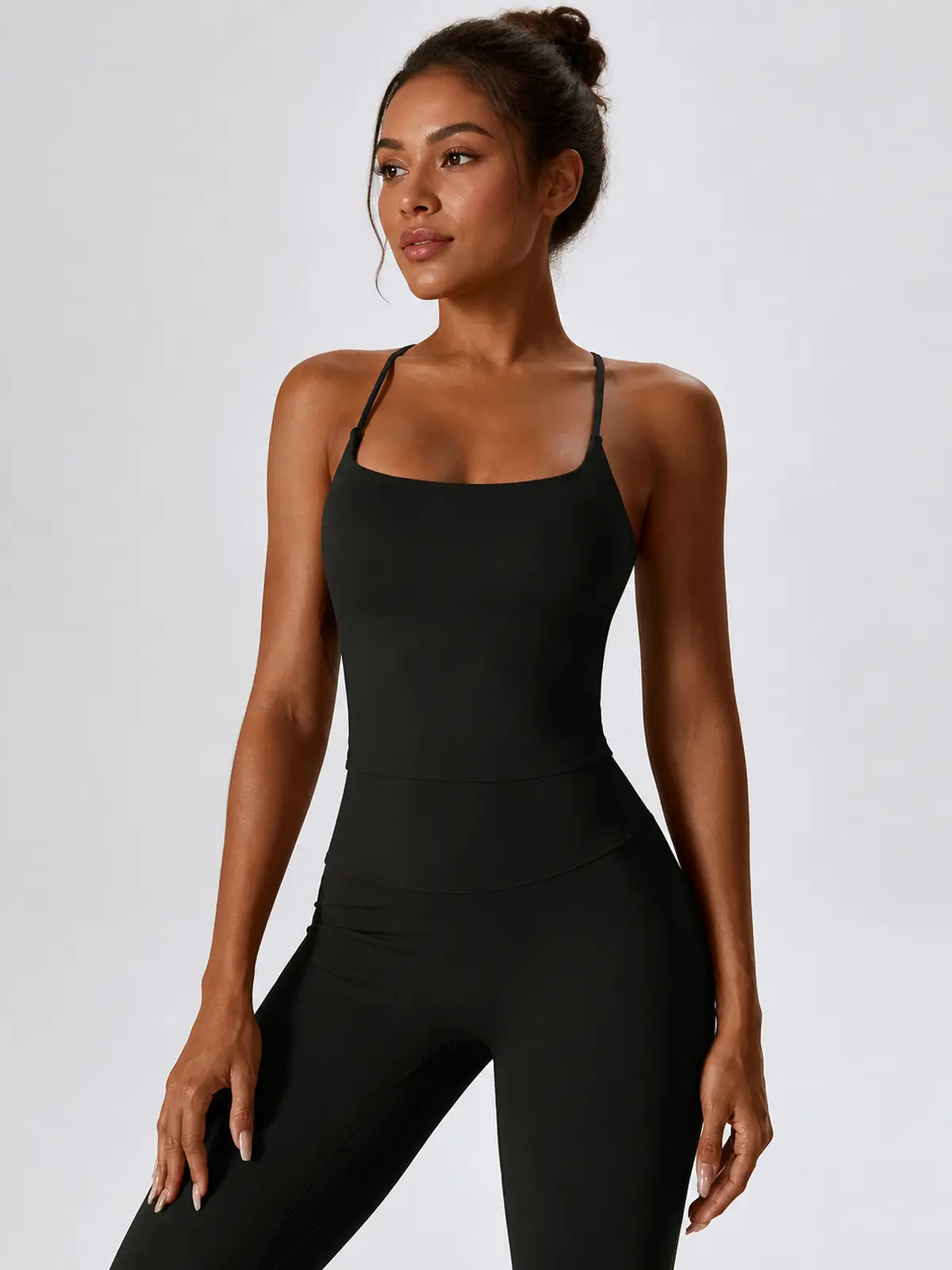 Aster Pause Cropped Tank Top — black — general — authoritative variation match