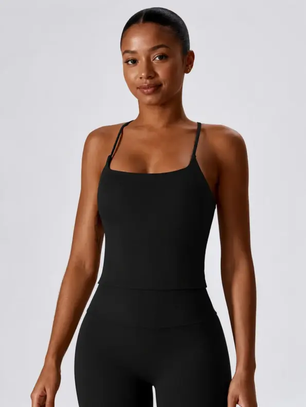 Aster Pause Cropped Tank Top — black — tank-top — authoritative variation match