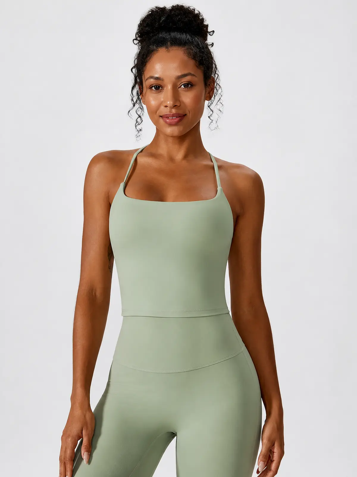 Aster Pause Cropped Tank Top — light sage green — general — authoritative variation match