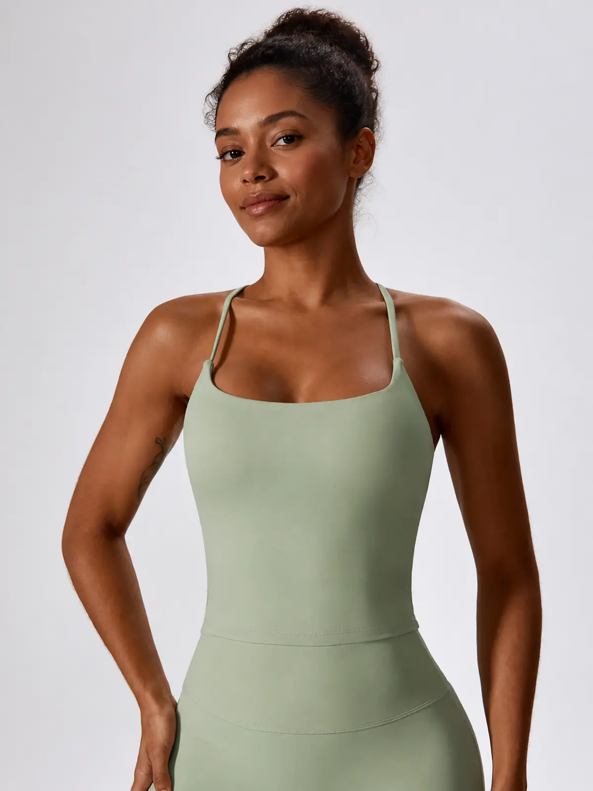Aster Pause Cropped Tank Top — light sage green — tank-top — authoritative variation match