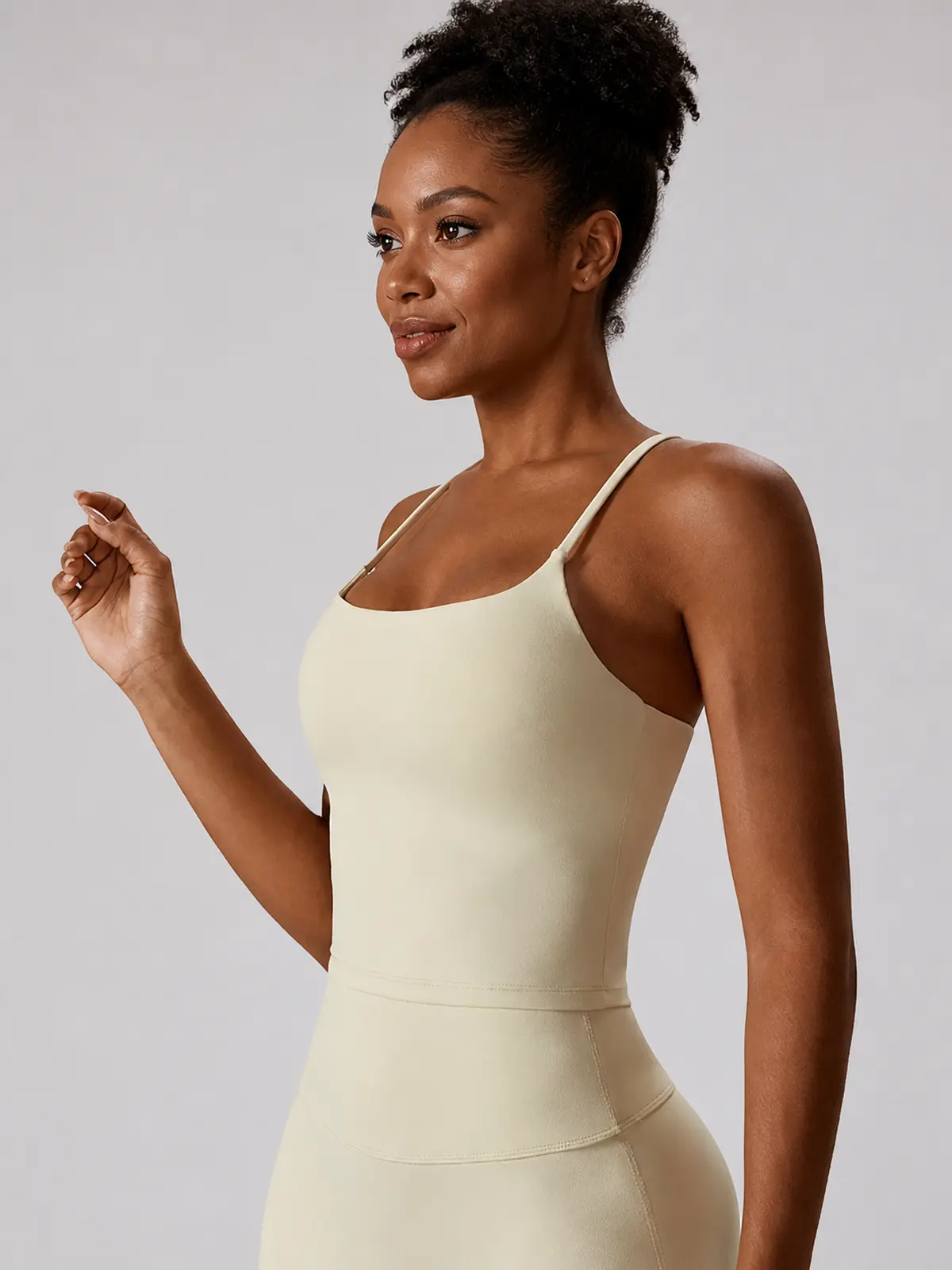 Aster Pause Cropped Tank Top — studio portrait