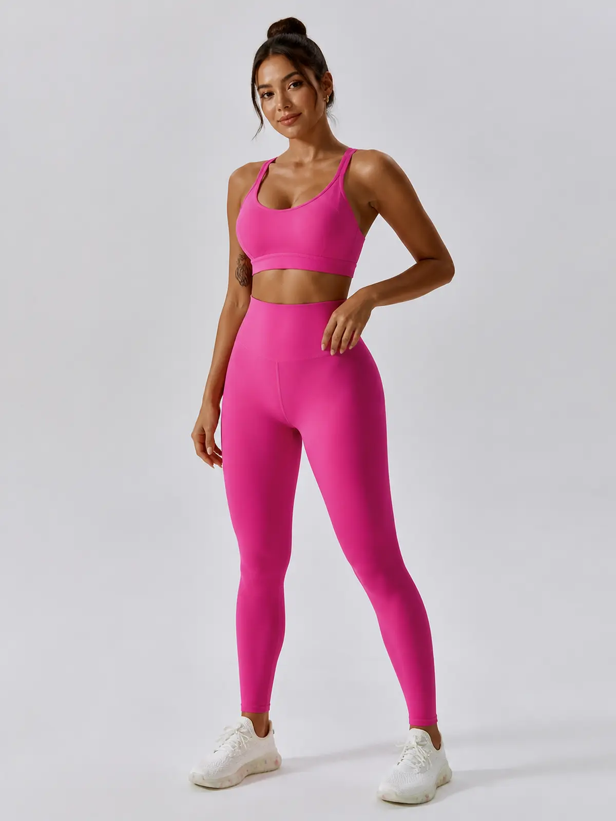Aster Relay Sports Bra and Full-Length Leggings Set — magenta — general — authoritative variation match