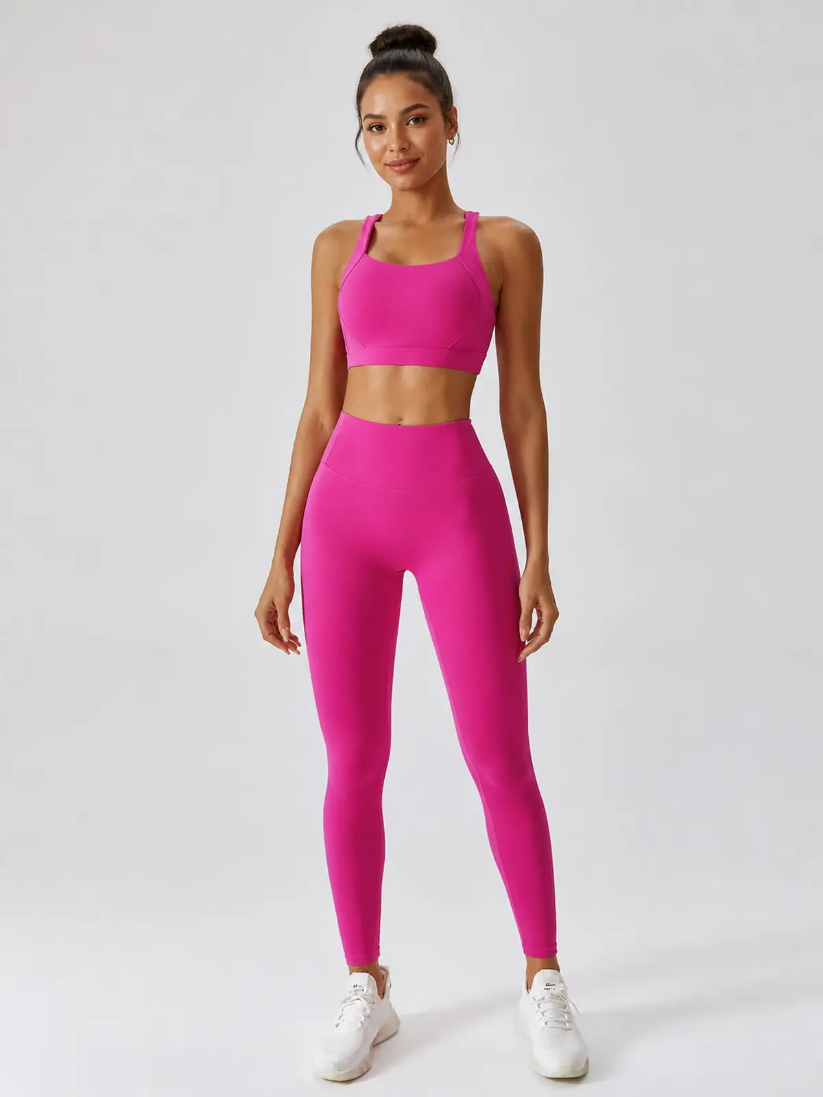 Aster Relay Sports Bra and Full-Length Leggings Set — magenta — general — authoritative variation match