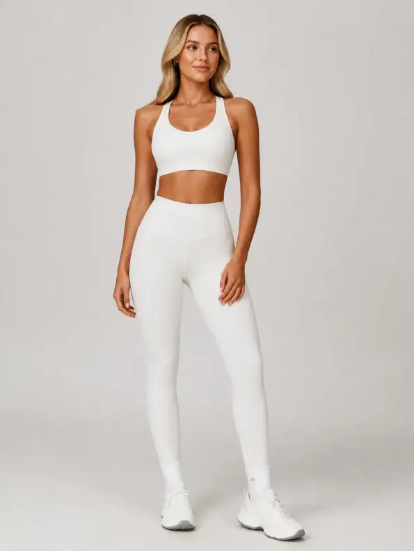 Aster Relay Sports Bra and Full-Length Leggings Set — off-white — general — authoritative variation match