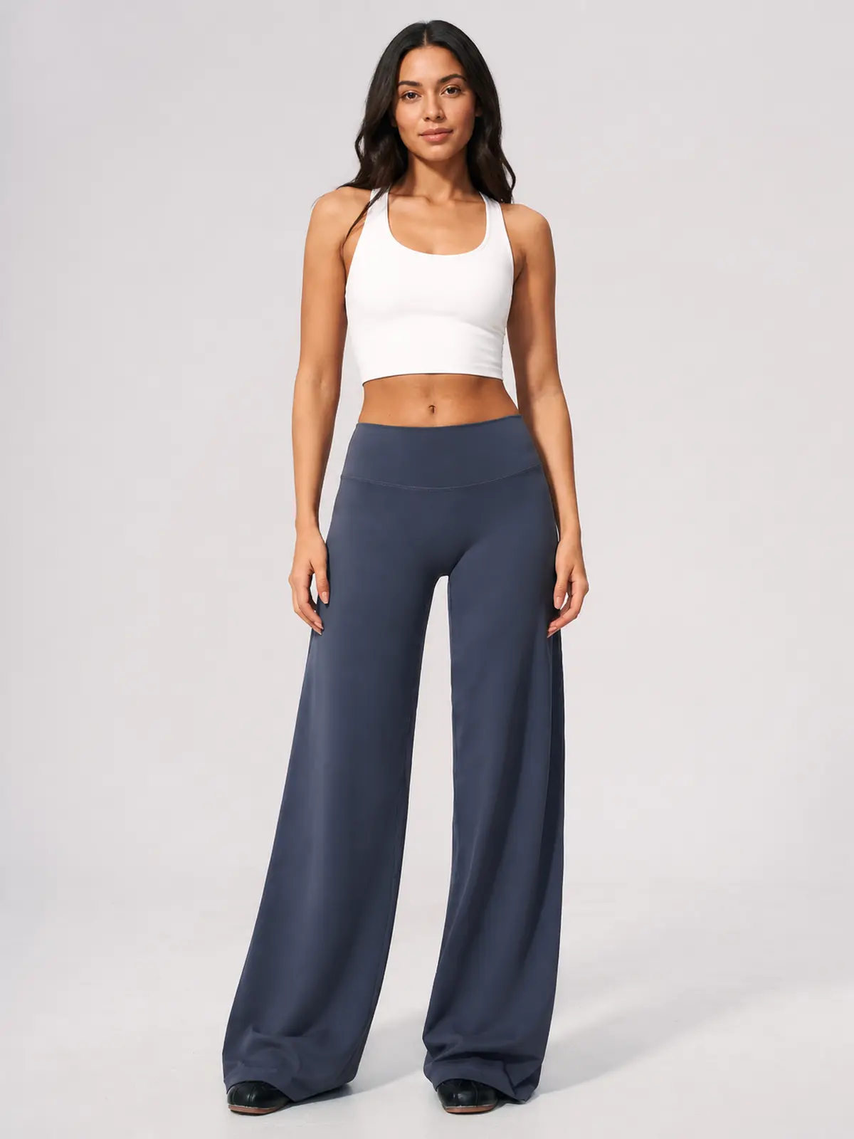 Asterine Passage High-Rise Flare Yoga Pants — dark slate blue — flare-leggings — authoritative variation image