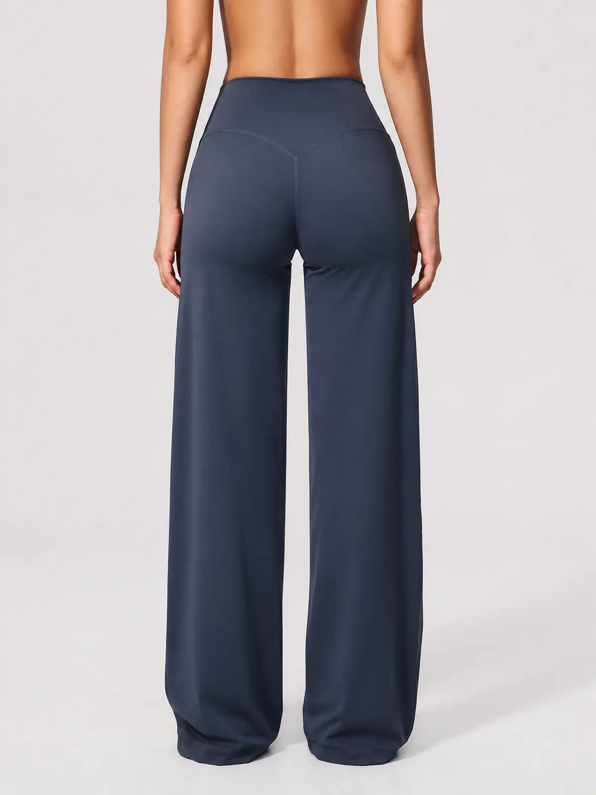 Asterine Passage High-Rise Flare Yoga Pants — dark slate blue — authoritative variation match