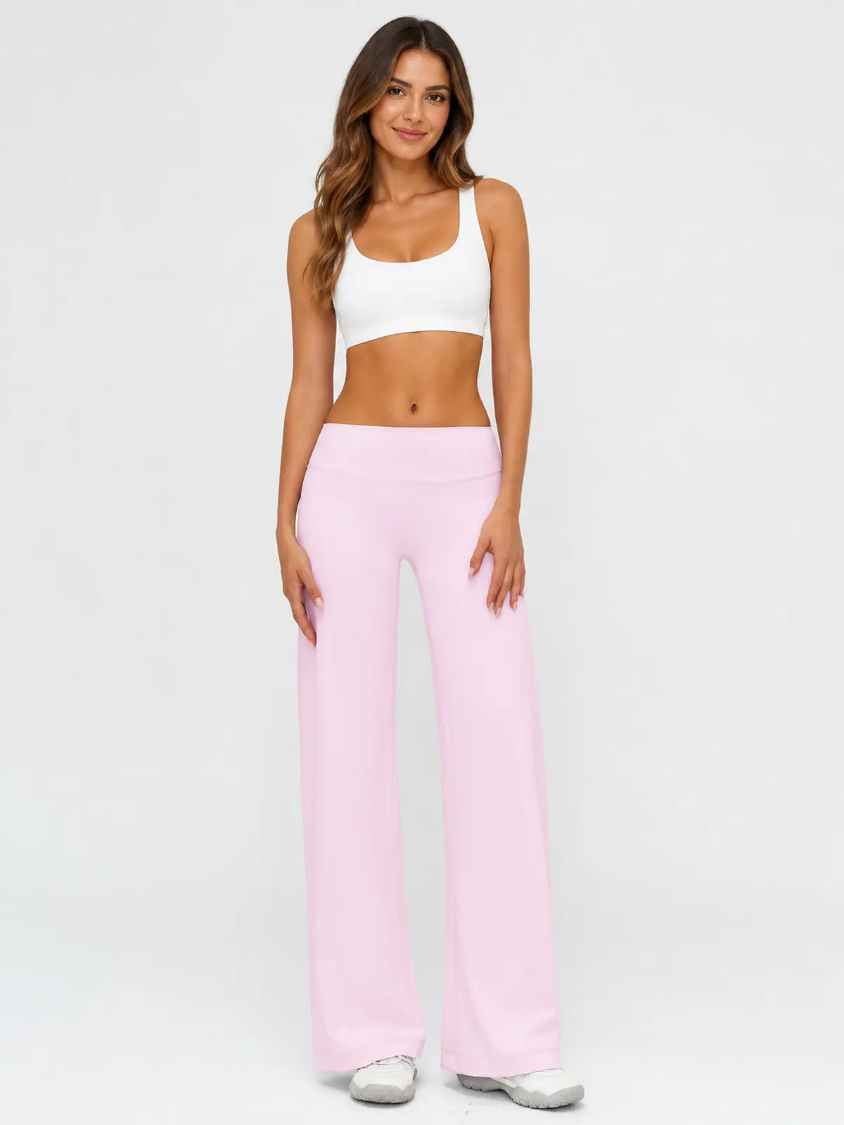 Asterine Passage High-Rise Flare Yoga Pants — light pink — flare-leggings — authoritative variation image