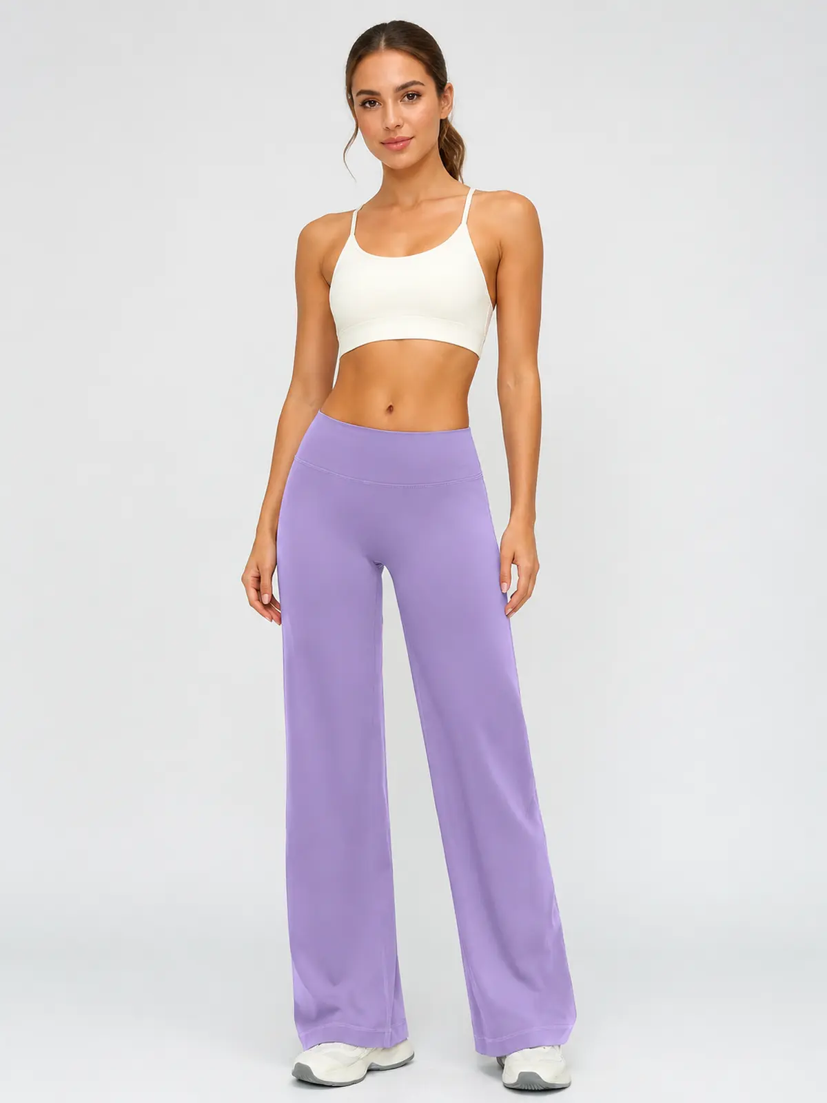 Asterine Passage High-Rise Flare Yoga Pants — lilac purple — flare-leggings — authoritative variation image