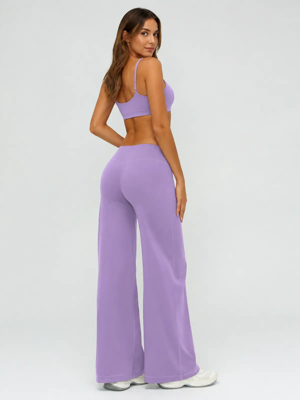 Asterine Passage High-Rise Flare Yoga Pants — lilac purple — flare-leggings — authoritative variation match