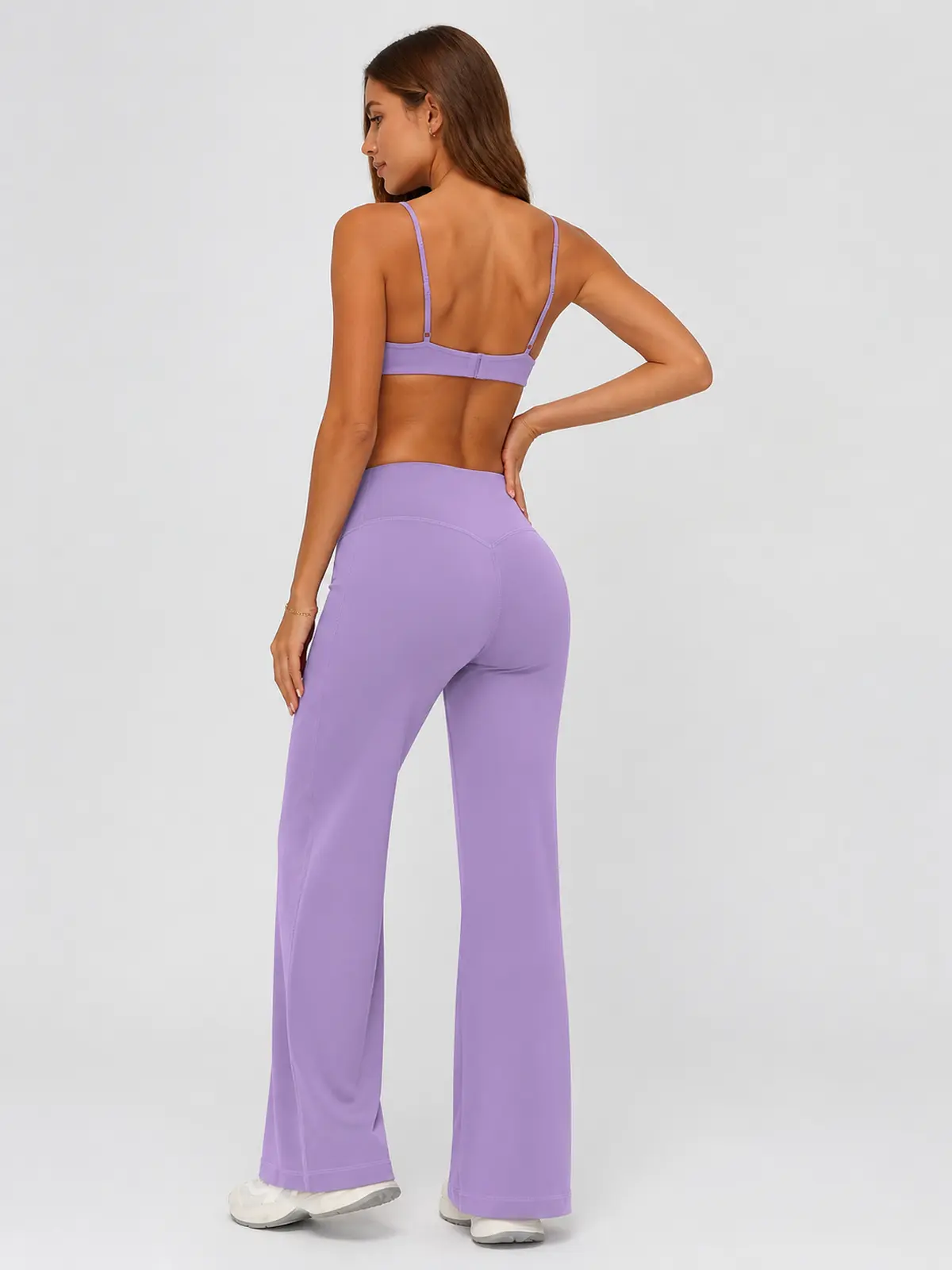 Asterine Passage High-Rise Flare Yoga Pants — lilac purple — flare-leggings — authoritative variation match