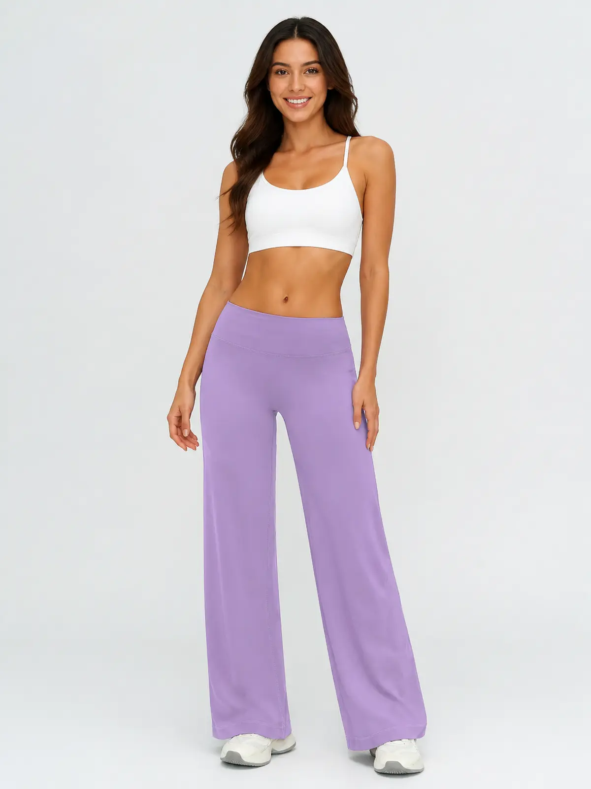 Asterine Passage High-Rise Flare Yoga Pants — lilac purple — authoritative variation match