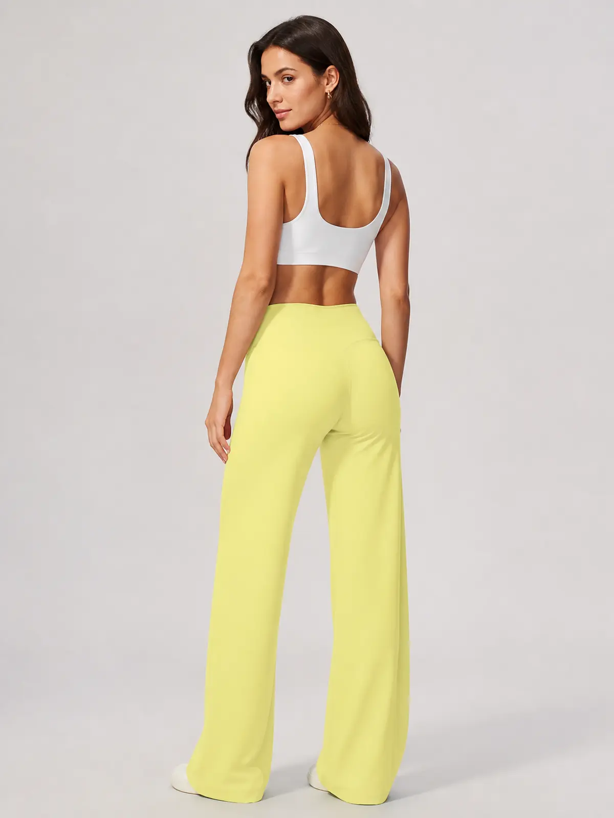 Asterine Passage High-Rise Flare Yoga Pants — pale yellow — assigned human anchor cluster