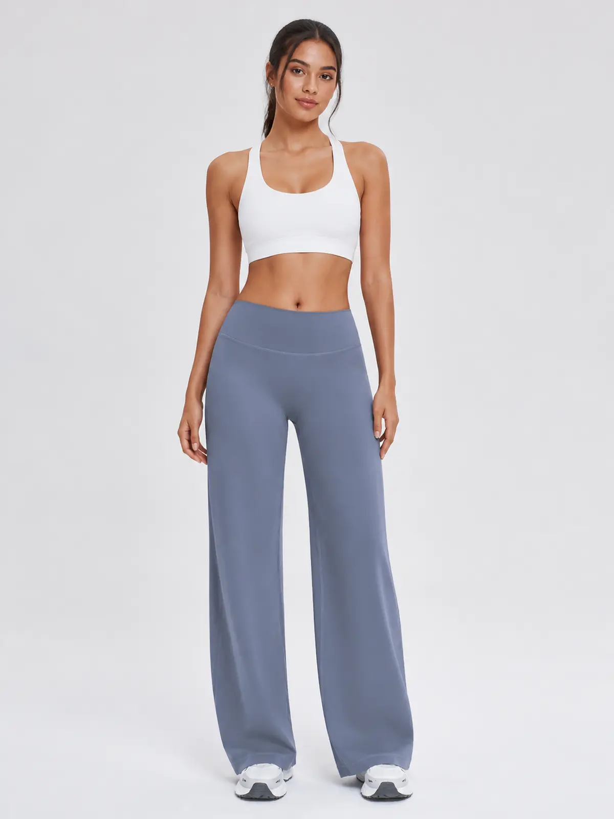 Asterine Passage High-Rise Flare Yoga Pants — smoky gray-blue — flare-leggings — authoritative variation image