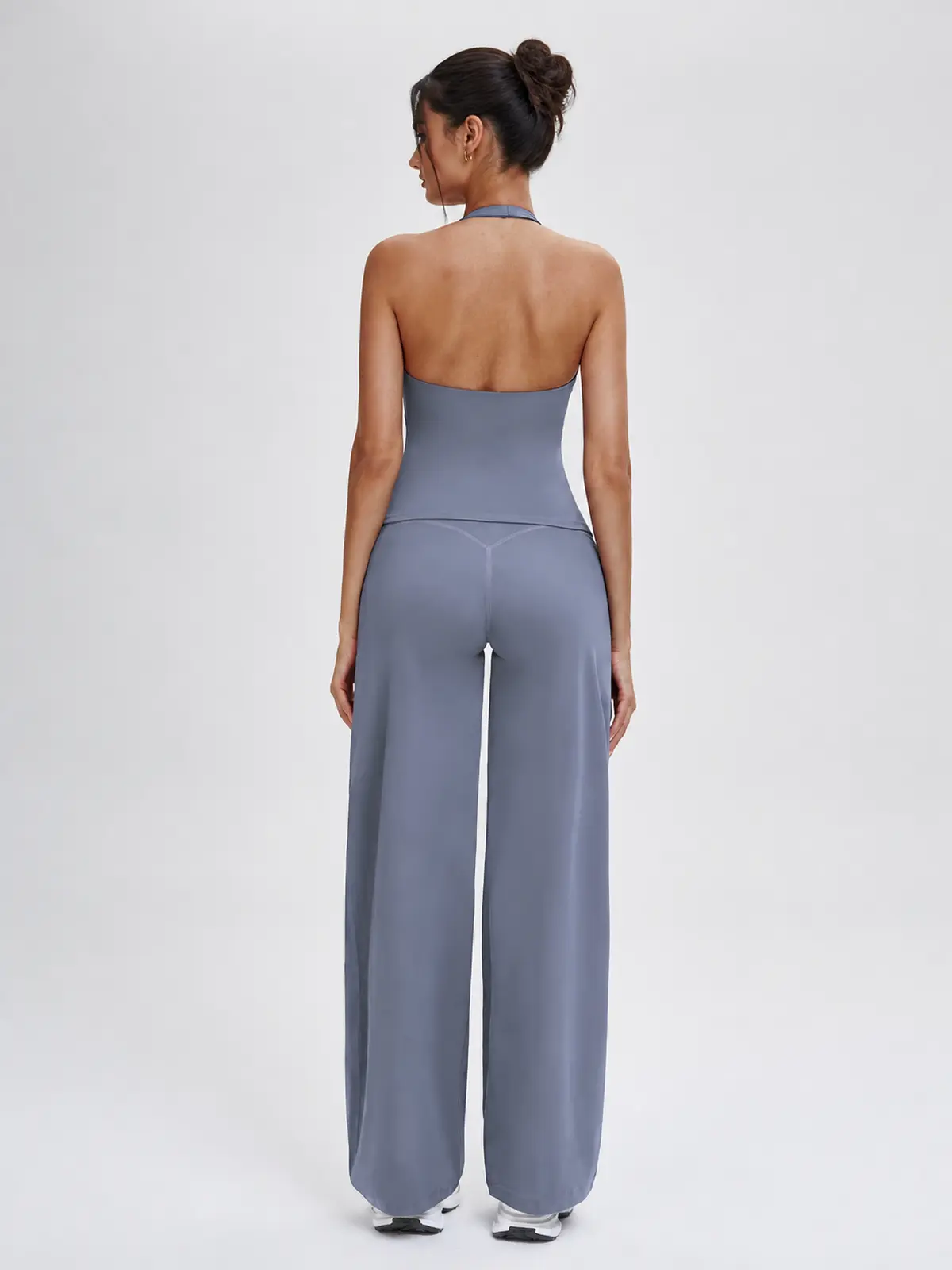 Asterine Passage High-Rise Flare Yoga Pants — smoky gray-blue — general — authoritative variation match