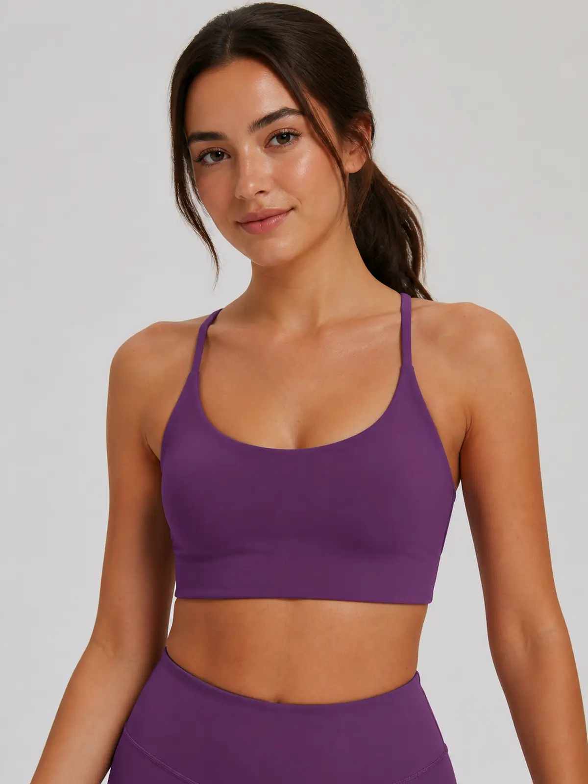 Auburn Current Scoop-Neck Longline Sports Bra — purple — sports-bra — assigned human anchor cluster