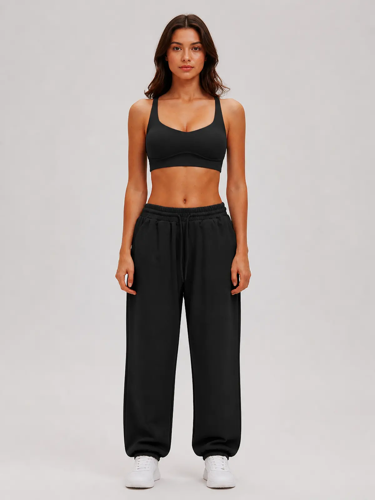 Auburn Current Scoop-Neck Longline Sports Bra — studio portrait